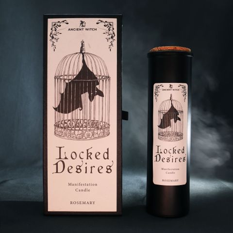 Ancient Witch Locked Desires Candle – Manifest Dreams Unbound