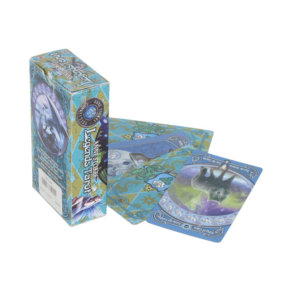 Step into a realm of myth, magic, and deep divination with the Legends Tarot — a powerful deck created by world-renowned gothic fantasy artist Anne Stokes. This breathtaking collection of 78 beautifully illustrated cards invites you to journey through legends, dragons, warriors, wolves, and sorcery — all woven into traditional tarot structure with a mystical twist.
Each card is a portal, rich in symbolic detail and gothic artistry, perfect for witches, seers, and collectors alike. The deck includes a detai