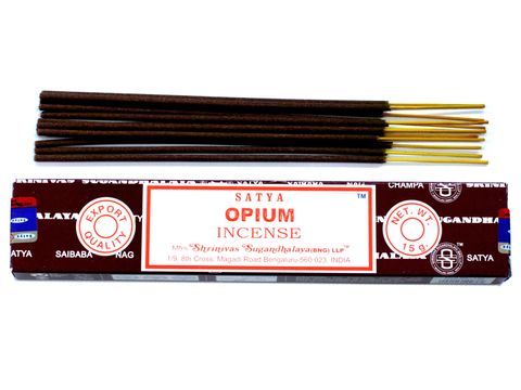 Unlock deep spiritual insight and mystical connection with Satya Opium Incense Sticks. Each 15gm pack is carefully crafted from exotic resins, herbs, and essential oils, perfect for enhancing divination, meditation, and ritual work. Ideal for creating a sacred atmosphere, banishing negative energy, and attuning to higher spiritual realms, these incense sticks are a staple for witches and magical practitioners. Light one during rituals, spell casting, or quiet reflection to open pathways of intuition, clarit