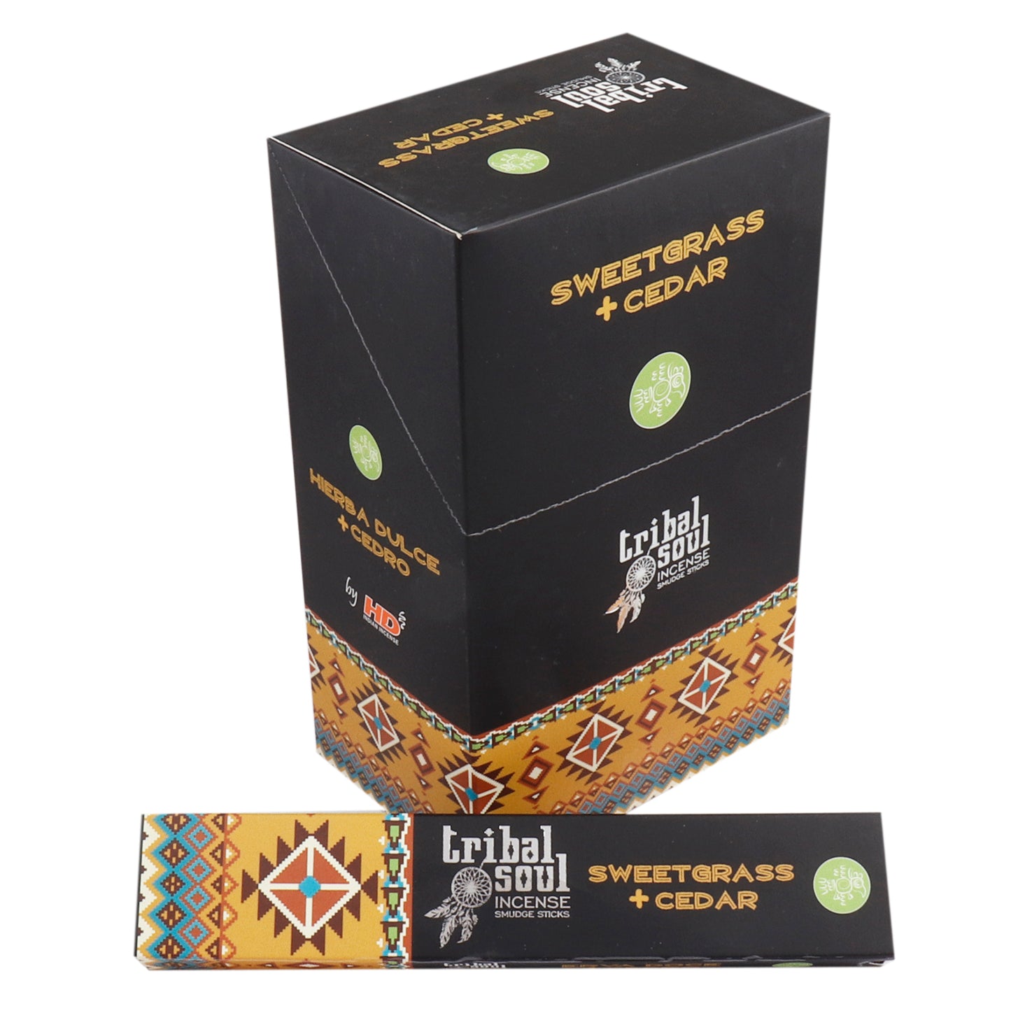 Cleanse • Ground • Elevate
Embrace ancient purification rituals with Tribal Soul Incense - Sweetgrass + Cedar. This beautifully crafted incense blend combines the sweet, vanilla-like fragrance of Sweetgrass with the warm, woodsy essence of Cedar, creating a sacred smoke used by Indigenous tribes for centuries.
Sweetgrass is known as the “hair of Mother Earth” and is cherished for its ability to attract positive energies, while Cedar drives out negative influences and brings grounding protection.
Let the