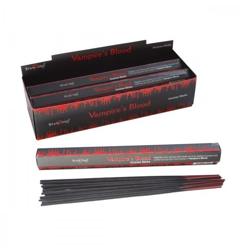 Release yourself with our Vampire's Kiss Incense Sticks and its purifying aroma from , clearing the air of all negativity and bringing you back to serenity, light up one of these in your home and you will enjoy the purity fragrance in the air.
Stamford Black Incense is made from perfumery raw materials in India, to ensure the quality. 
Each stick has a burning time of 30 minutes approximately.
Simply light the tip of your Black Incense Stick and wait for it to glow. 
Then blow out the flame an