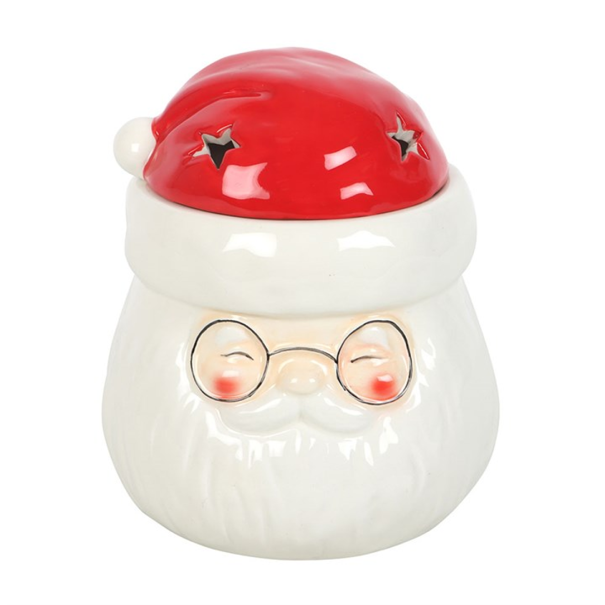From The Witches’ Garden comes a merry enchantment to warm your hearth and home — the Santa Claus Shaped Oil Burner and Wax Warmer. Crafted from ceramic and brimming with Christmas cheer, this jolly Santa invites the spirit of Yule into every corner of your dwelling.
Simply lift Santa’s hat to reveal the dish above and fill it with your favourite festive essential oils or wax melts. A single tealight placed beneath releases a cosy, aromatic glow, infusing your space with comfort, joy, and the gentle hum of