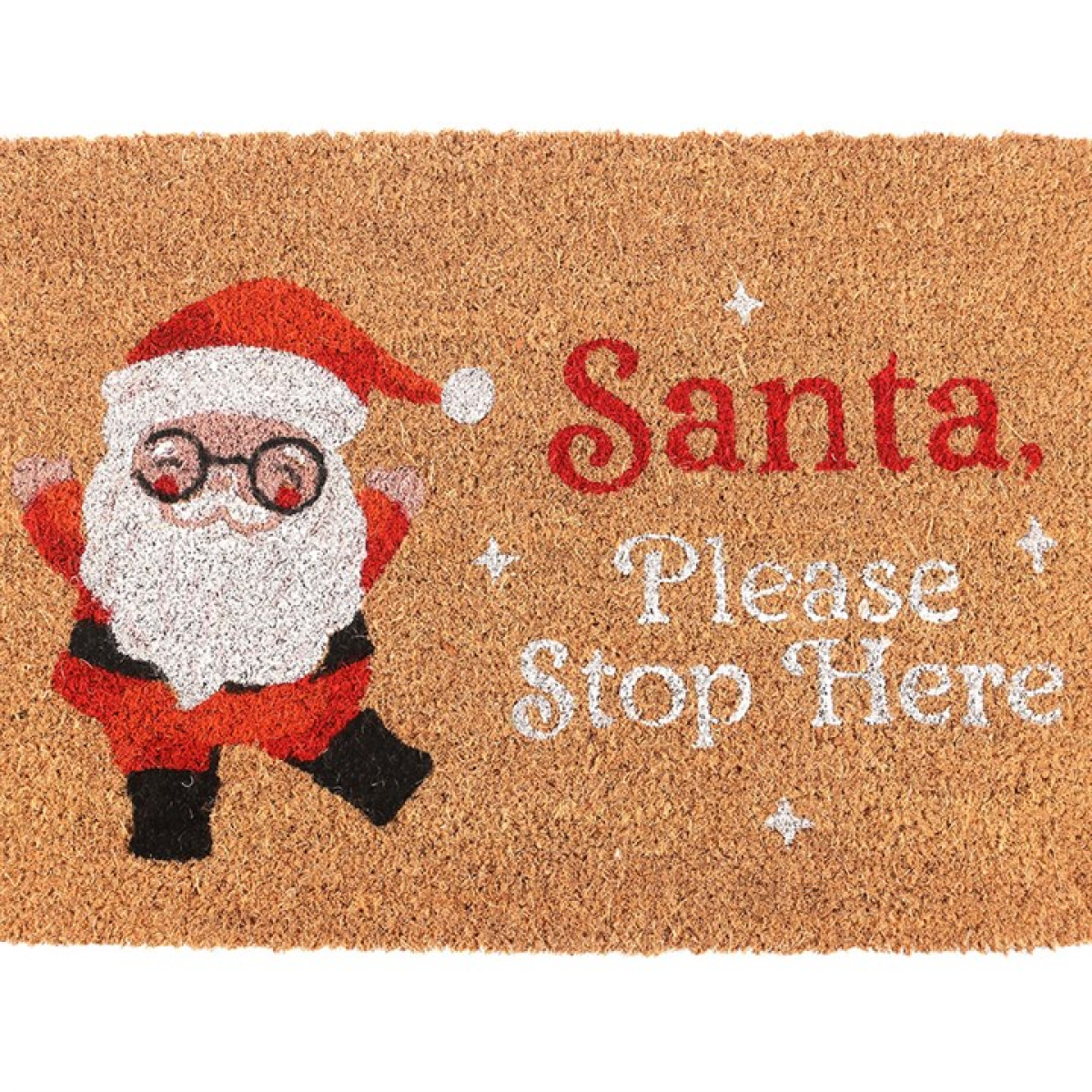 Welcome the magic of Christmas to your doorstep with the Natural Santa Claus Doormat from The Witches’ Garden. Crafted with rustic charm, this festive mat features a cheerful Santa design and the joyful words “Santa Stop Here” — an irresistible invitation for Saint Nick himself to visit your home.
Perfect for families with little ones or those who simply revel in the spirit of Yule, this doormat adds a playful, heart-warming touch to your seasonal décor. The natural coir texture offers durability and tradi