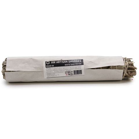 Cleanse your space and spirit with our White Sage Smudge Stick (22.5 cm), ethically sourced and hand-tied for powerful purification rituals. White sage is a sacred herb used for centuries in spiritual practices to clear negative energies, promote clarity, and invite peaceful intentions.
Perfect for home cleansing, meditation, and spellwork, this generously sized smudge stick provides a slow, steady burn and a beautifully aromatic smoke. Use it to energetically reset your environment, crystals, tools, or yo