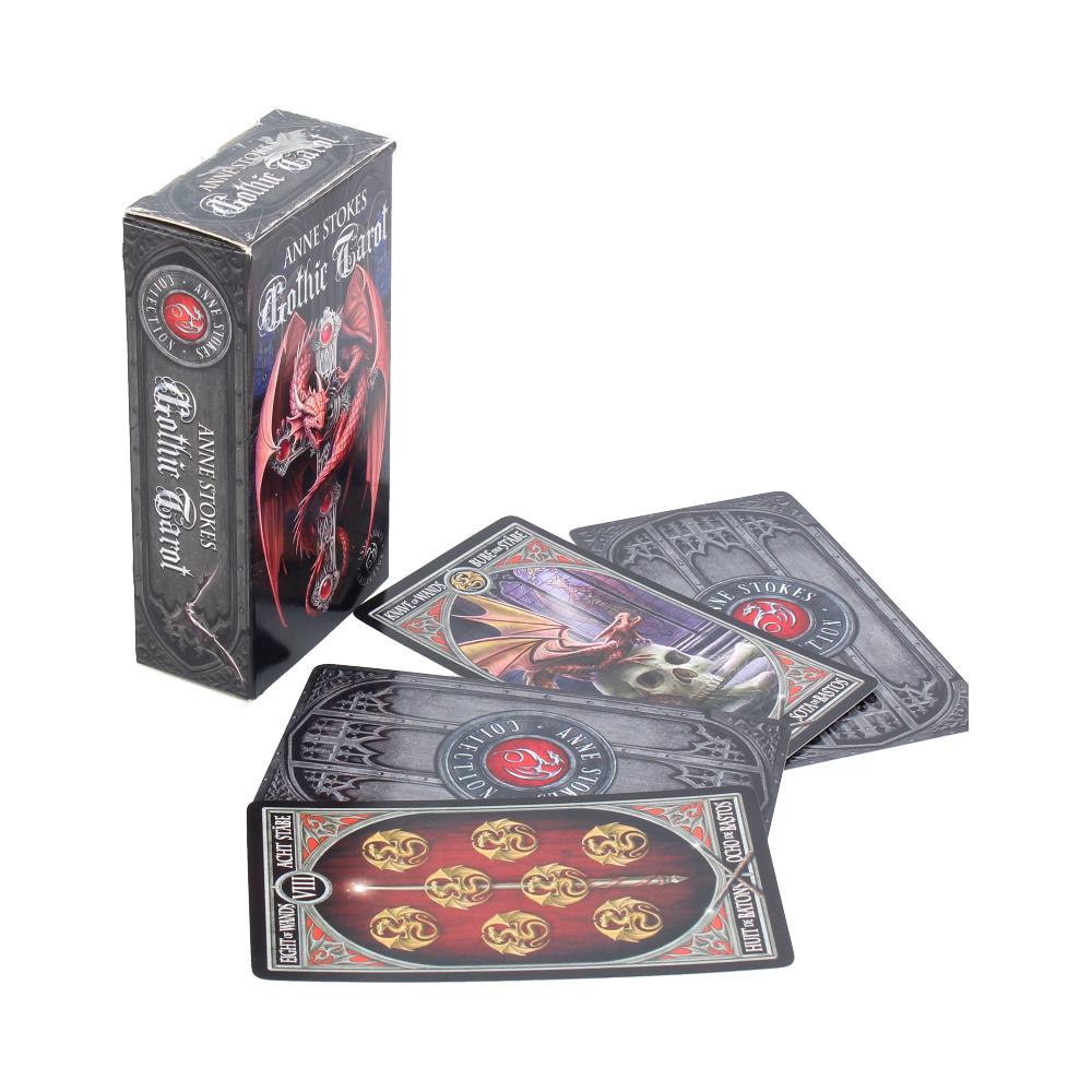 Gothic Tarot cards with packaging on a white background