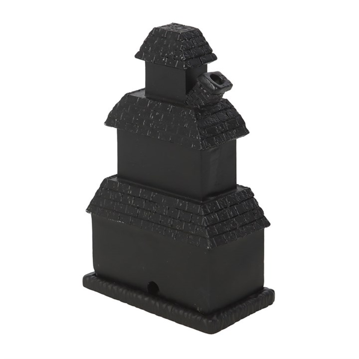 Black Haunted House Incense Cone Holder – Gothic Spooky Decor