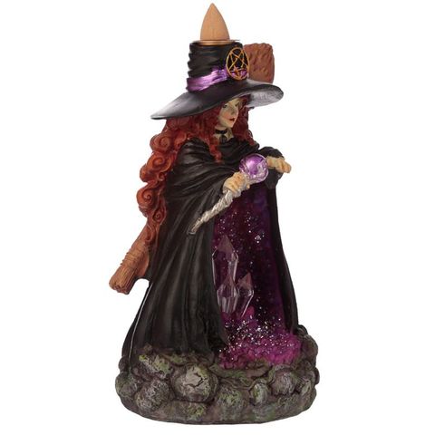 Measuring 18cm tall, 11cm wide, and 9cm deep, this enchanting Backflow Incense Burner requires 2 AA batteries (not included). Designed to channel smoke that flows downward, it creates a mesmerizing cascade of swirling mist that drifts gracefully over the tower, captivating all who behold it. Light your incense cone and watch as the heavier-than-air smoke spirals through the opening, pooling mysteriously at the base. Perfect for weaving magic in your home, office, teahouse, meditation space, or yoga sanctuar
