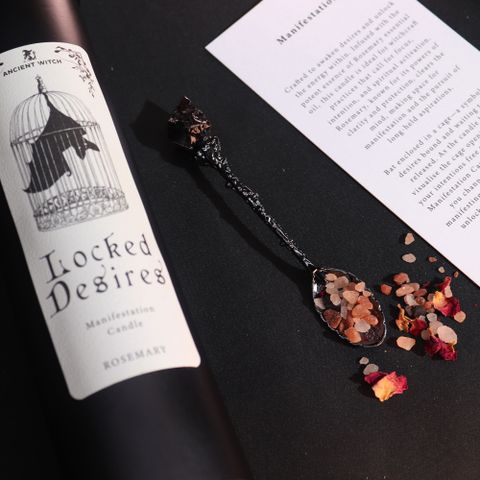 Ancient Witch Locked Desires Candle – Manifest Dreams Unbound