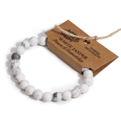 Power Bracelet – White Jasper for Calm, Clarity & Emotional Balance
