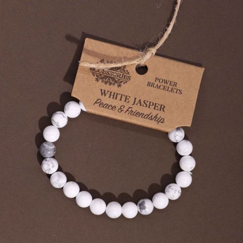 Power Bracelet – White Jasper for Calm, Clarity & Emotional Balance