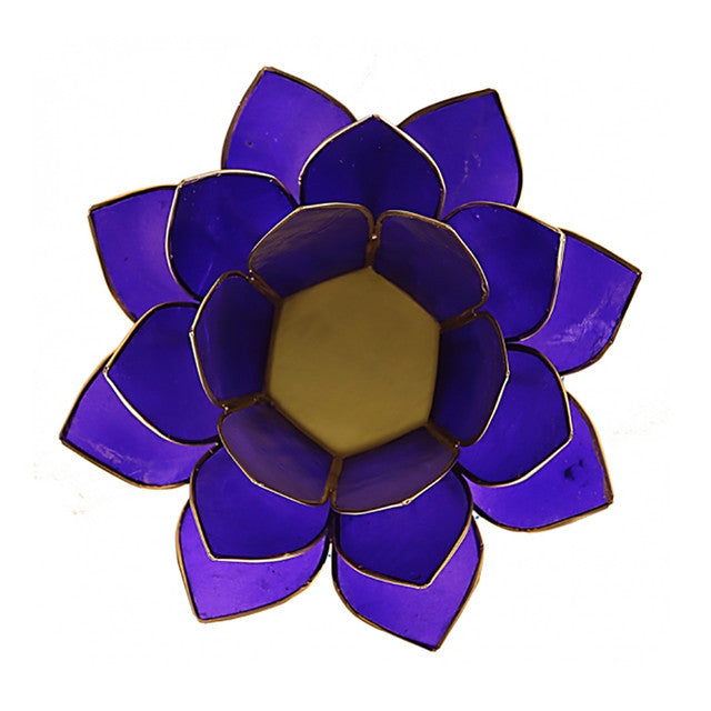 Indigo Lotus Candle Holder – Third Eye Chakra Capiz Shell