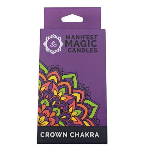 Manifest Magic Candle as a potent tool, igniting desires and elevating spiritual journeys. These candles, beautifully crafted and infused with intention, enhance meditation, spiritual practices, or create a serene, transformative ambiance.
Explore the Crown Chakra Candle, meticulously designed to ground you in the physical realm. Its stabilizing energy promotes security and strength. Light it to reconnect with your roots, summon inner fortitude, and establish a solid life foundation.
Dimensions:
Box