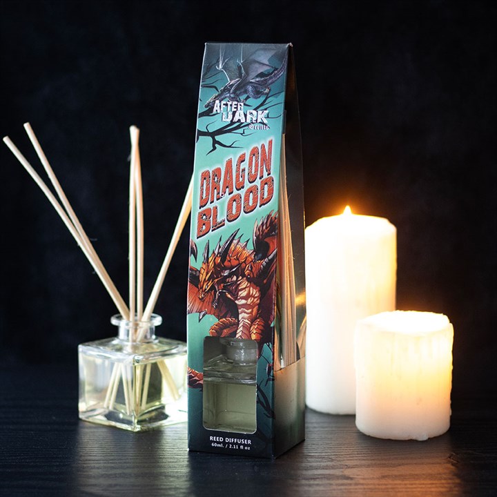 Get your blood pumping with this Dragon Blood reed diffuser. This set includes 60ml of dragon's blood fragrance oil for an extra burst of energy and is perfect for adding a touch of excitement to your favourite dark hideaway.