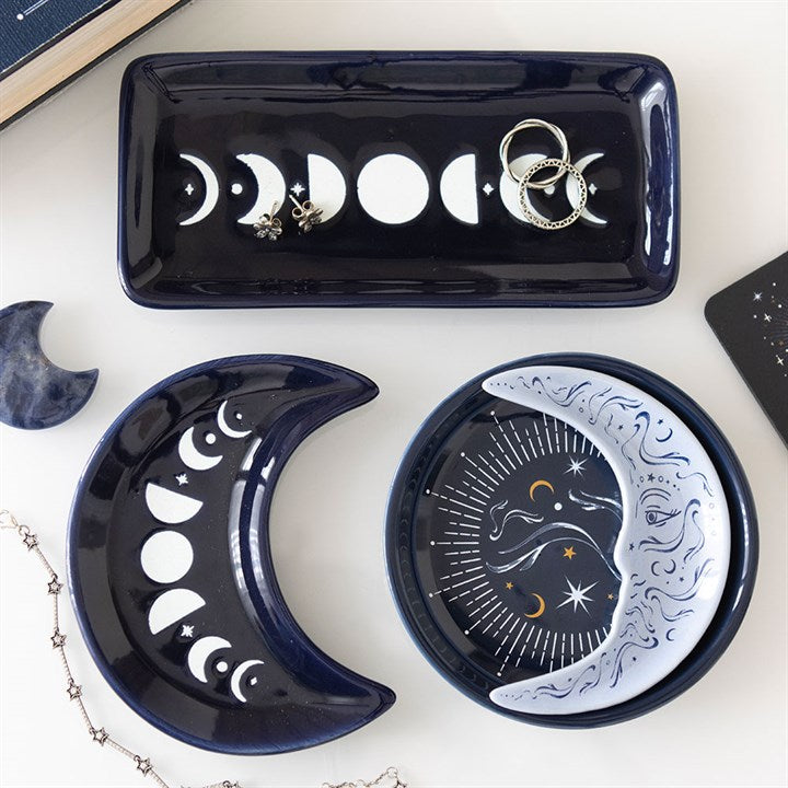 Blue Moon Stacking Trinket Dish – Celestial Altar & Crystal Holder