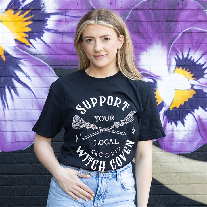 Support Your Local Witch Coven T-Shirt | Unisex Witchcraft Tee Size M