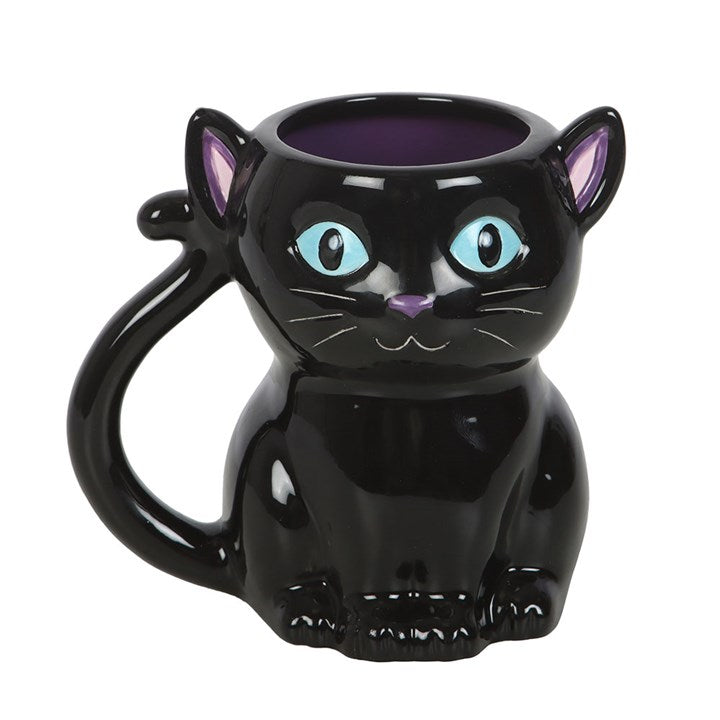 “A familiar’s gaze keeps your brew enchanted.”
Sip your potion with style from the Cute and Creepy Black Cat Mug, a ceramic cup shaped like a sleek black cat. Its striking blue eyes and curled tail handle bring a touch of whimsy and mystery to every drink. With a 500ml capacity, this handwash-only mug is perfect for witches, gothic enthusiasts, and cat lovers seeking both charm and magic in their daily rituals.
In folklore, black cats are revered as familiars — guardians, companions, and conduits for magic