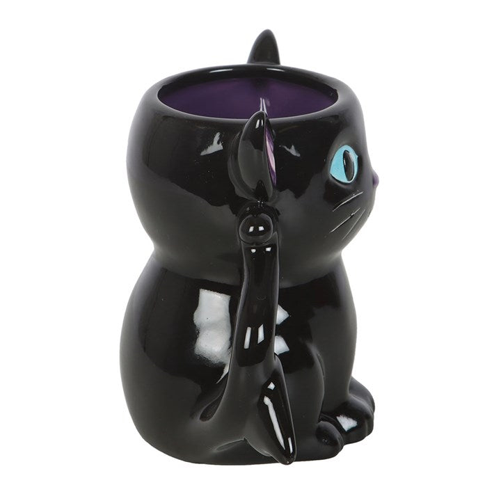 Cute and Creepy Bat Cat Mug – Gothic Witchcraft Feline Drinkware