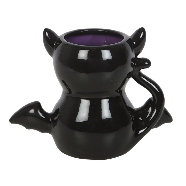 Cute and Creepy Bat Cat Mug – Gothic Witchcraft Feline Drinkware