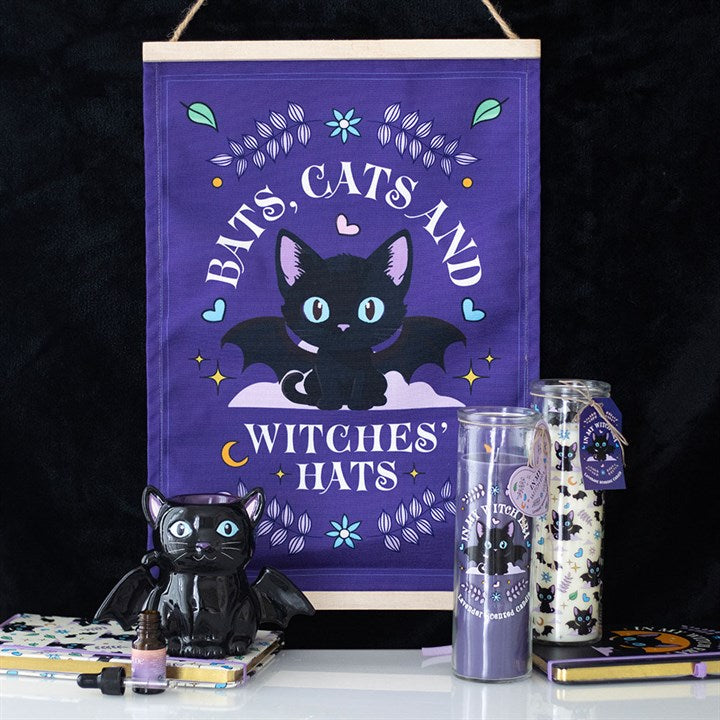 Cute & Creepy Bat Cat Oil Burner and Wax Warmer – Gothic Home Décor