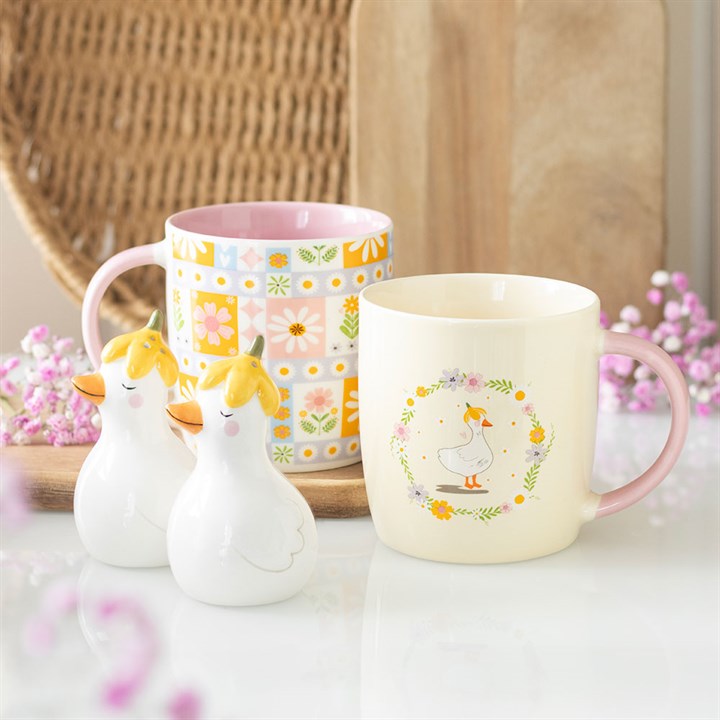 Daisy & Duck Salt and Pepper Shakers – Cute Ceramic Set