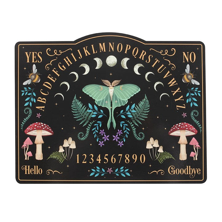 This enchanting talking board, known as a 'spirit board,' offers a timeless method to explore life's deeper questions and connect with the Beyond. Adorned with a mesmerizing dark forest motif, rest your fingers gently on the included planchette and allow it to unveil hidden secrets. Remember, this spirit board is crafted for mystical exploration rather than casual play or professional spiritual use.