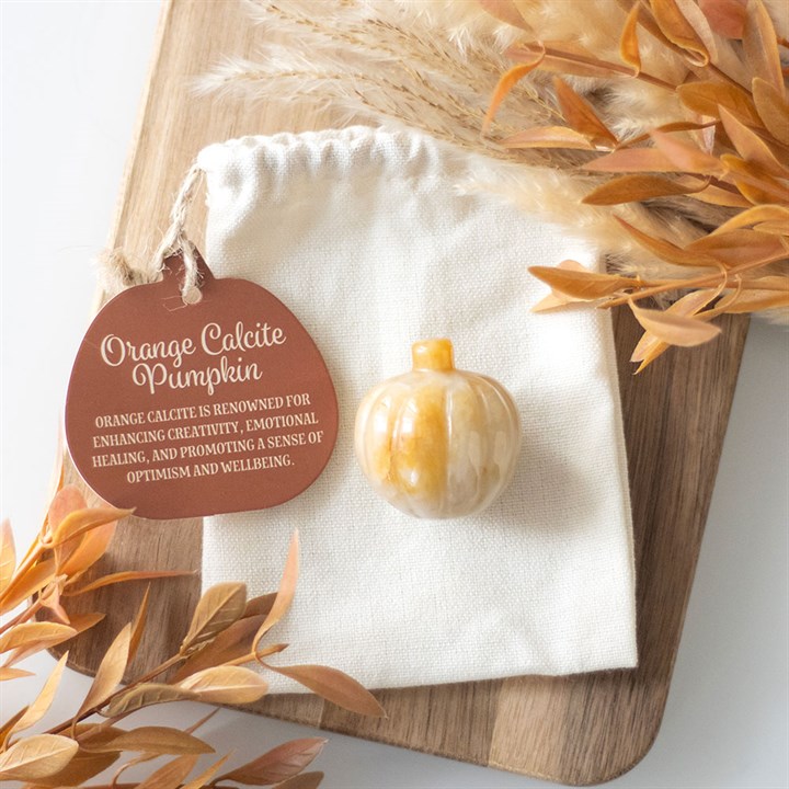 Welcome positive energy this autumn with this pumpkin-shaped orange calcite crystal. Carefully carved into shaped, orange calcite is generally seen as a vibrant and energising stone that brings warmth, healing, and inspiration. A unique gift for crystal lovers or anyone who appreciates unique and meaningful gifts.
