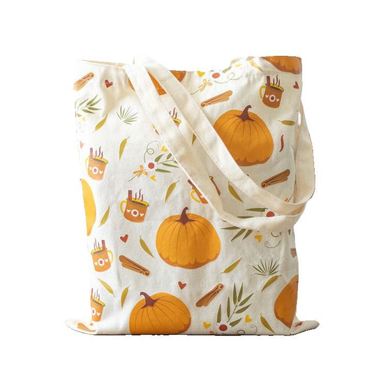 Carry the spirit of autumn wherever you go with this Polycotton tote bag, featuring a beautiful autumn pumpkin design. Perfect for shopping trips, cosy outings, or adding a seasonal touch to your everyday essentials.