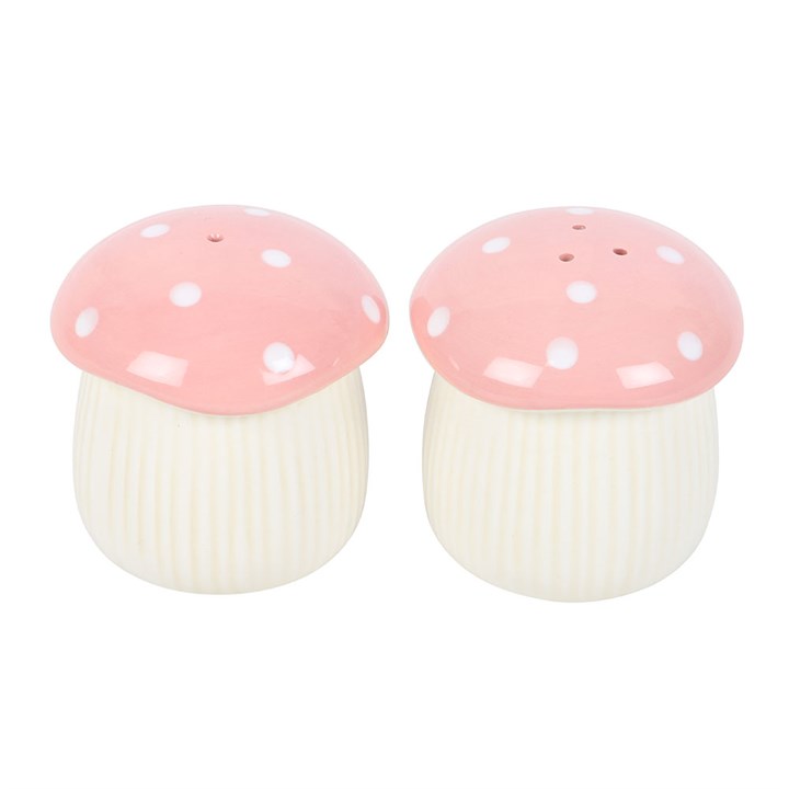 Add an enchanting touch to your meals with these charming pink mushroom salt and pepper shakers. Crafted from ceramic, this delightful duo brings whimsy and magic to any kitchen, making them an ideal gift for those who adore the mystical and the cute. Best cared for by hand washing.