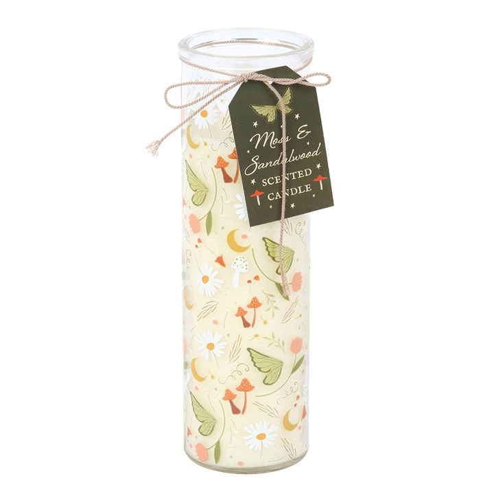 Step into the realm of fae enchantment with the Fairy Folklore Print Moss & Sandalwood Tube Candle. Its grounding fragrance of earthy moss blended with sacred sandalwood evokes the whispers of woodland spirits and the timeless magic of ancient groves. Wrapped in a fairy folklore design, this mystical tube candle makes a powerful addition to any witch’s altar, ritual practice, or enchanted home décor. With an approximate burn time of 70 hours, it offers long-lasting light for spells of protection, meditation