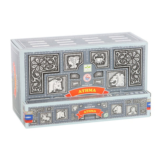 Embrace the enchanting aroma of Satya’s Superhit Athma incense with this collection of 12 packs. This sacred blend weaves sweet and spicy notes to uplift your spirit and restore harmony, perfect for rituals or quiet moments of reflection. Presented as a set of 12, each pack is crafted with care, vegan and cruelty-free, inviting a serene and magical ambiance into your space.