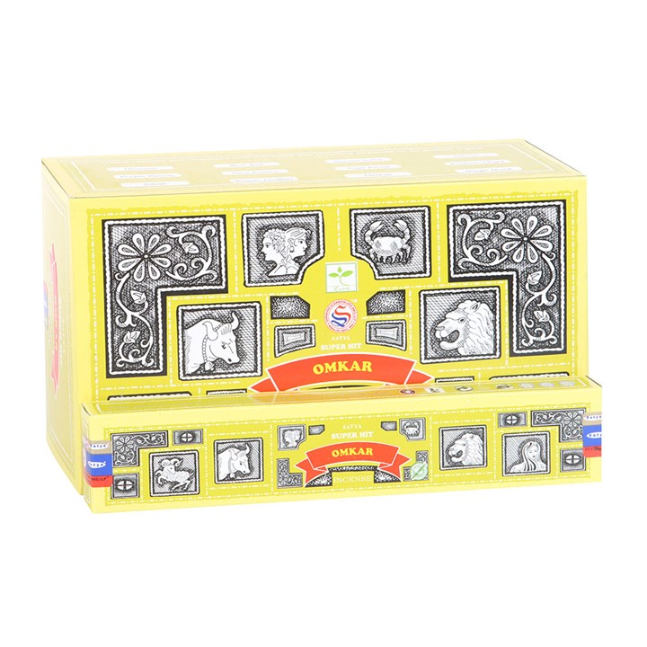 Immerse yourself in the sacred aura of the 12 Packs of Superhit Omkar Incense Sticks by Satya, a powerful blend designed to elevate your spiritual practice. Each pack releases a mystical fusion of soothing sandalwood and delicate floral notes, weaving a serene atmosphere that invites harmony and inner peace. Perfect for rituals, meditation, or simply cleansing your space, these incense sticks help align your energies and deepen your connection to the unseen realms. Presented as a display of 12 packs, they a