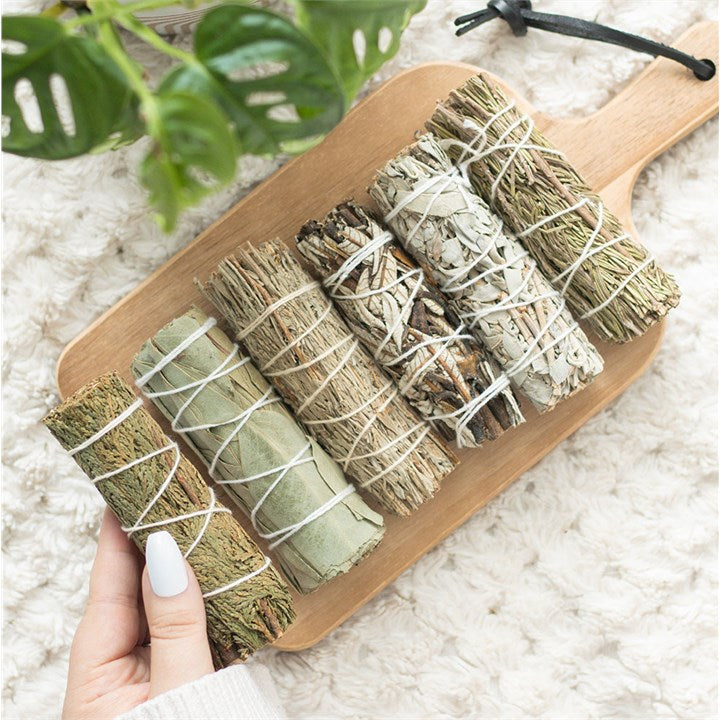 Awaken your sacred space with the ancient art of smudging with this carefully curated and beautifully presented in a magical Luna Moth gift box, this set includes six different smudge sticks, each chosen for their powerful energies and dreamy scents. Whether you're clearing your space, raising your vibe, or inviting abundance, there's a bundle for every moment.