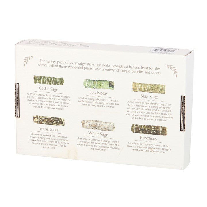 Awaken your sacred space with the ancient art of smudging with this carefully curated and beautifully presented in a magical Luna Moth gift box, this set includes six different smudge sticks, each chosen for their powerful energies and dreamy scents. Whether you're clearing your space, raising your vibe, or inviting abundance, there's a bundle for every moment.