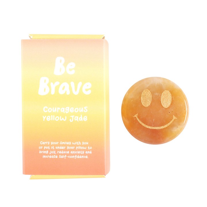 This smiling yellow Jade crystal is happiness in a box and serves as the perfect token for anyone who needs a reminder that they have confidence and braveness within them. Whether it's a little gift for others or a gift to self, it's sure to be an appreciated through any challenges life throws in the way.