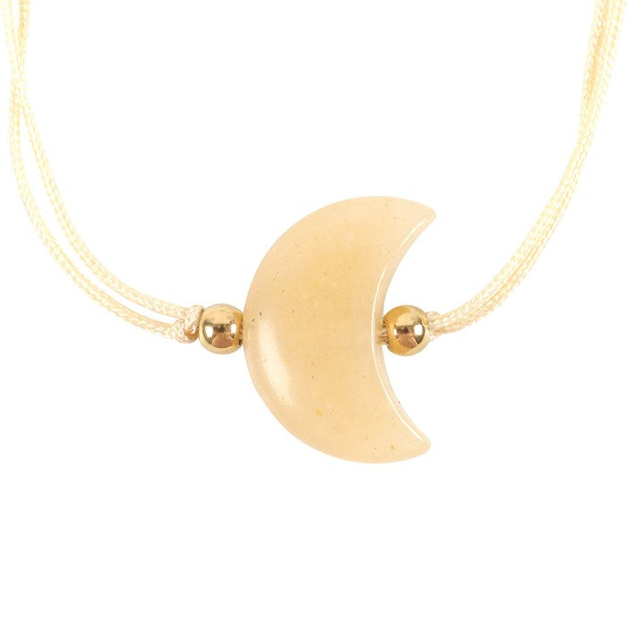 Show your strength with this charming yellow jade crystal moon bracelet. Presented on a heartfelt backing card that reads 'Be brave' and includes a short poem for extra encouragement.