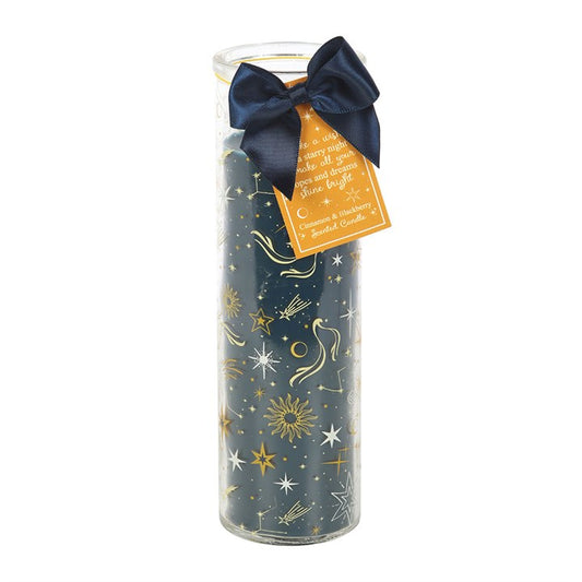 Summon the mystery of the cosmos with the Starry Night Cinnamon & Blackberry Tube Candle. Its deep, enchanting fragrance blends the fiery spice of cinnamon with the rich sweetness of blackberry, creating an aroma that both awakens and grounds the spirit. Adorned with a star-lit night design, this candle is perfect for altar work, rituals of manifestation, or as a striking piece of witchy home décor. With an approximate burn time of 70 hours, it offers long-lasting illumination for spells, meditation, or qui