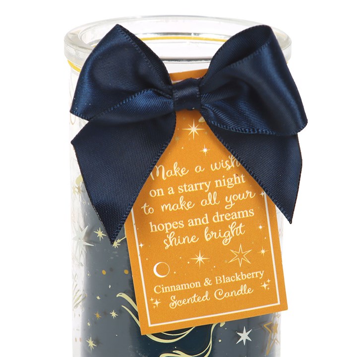 Starry Night Cinnamon & Blackberry Tube Candle | Mystical Altar Candle