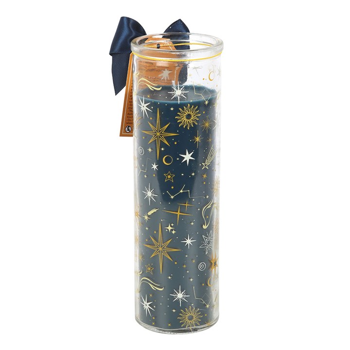 Starry Night Cinnamon & Blackberry Tube Candle | Mystical Altar Candle