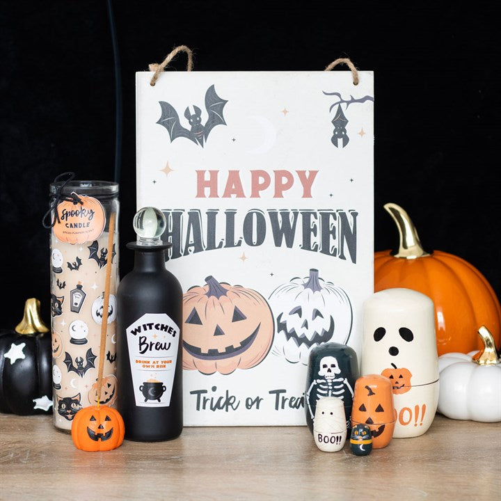 Spooky Spiced Pumpkin Tube Candle – Halloween Ritual Candle for Samhain Nights