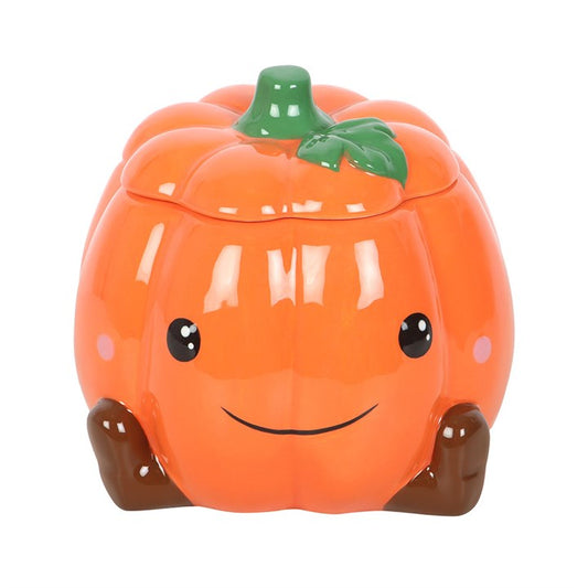 This cute ceramic pumpkin oil burner and wax warmer is perfect for filling your home with cosy autumn fragrances. Featuring a smiling pumpkin face with star cut-outs and a removable lid, it’s suitable for both wax melts and diluted fragrance oils. Simply remove the lid when in use and allow it to cool completely before moving. A must-have for Halloween lovers!