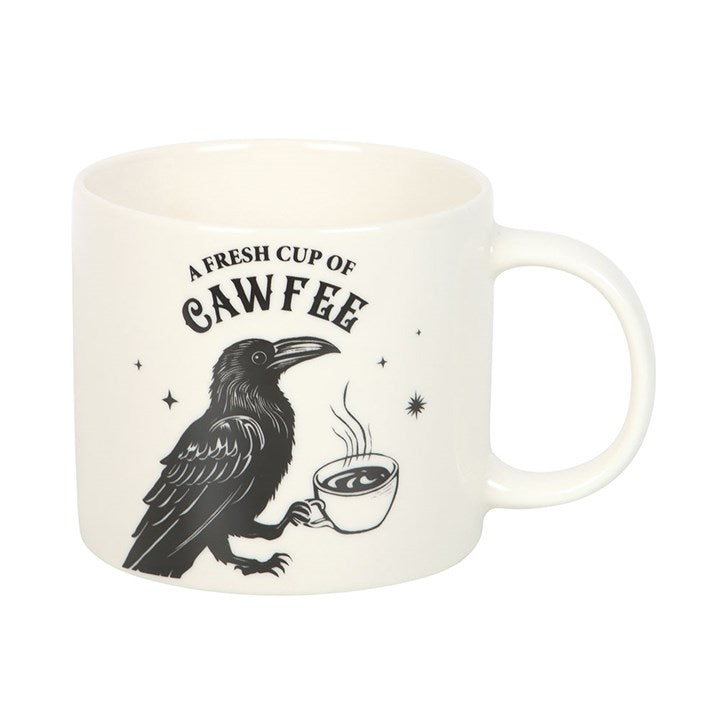 Fresh Cup of Cawfee Raven Mug – Gothic Witchcraft Coffee Cup