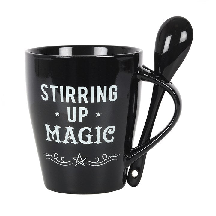 Stirring Up Magic Mug and Spoon Set – Enchanted Witchcraft Tea Cup