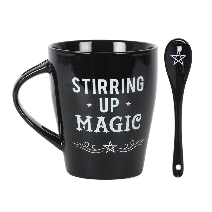Stirring Up Magic Mug and Spoon Set – Enchanted Witchcraft Tea Cup