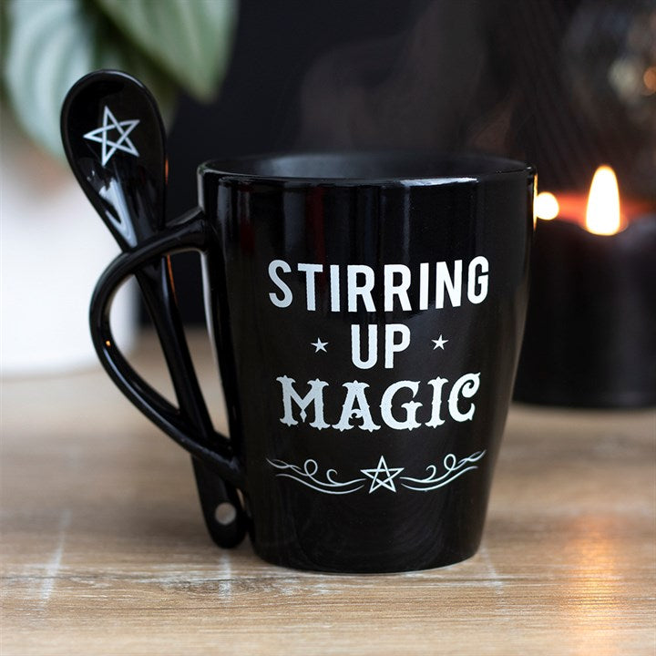 Stirring Up Magic Mug and Spoon Set – Enchanted Witchcraft Tea Cup