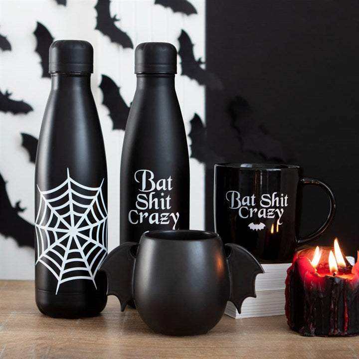 Bat Shit Crazy Mug – Funny Gothic Coffee Cup for Caffeine Lovers