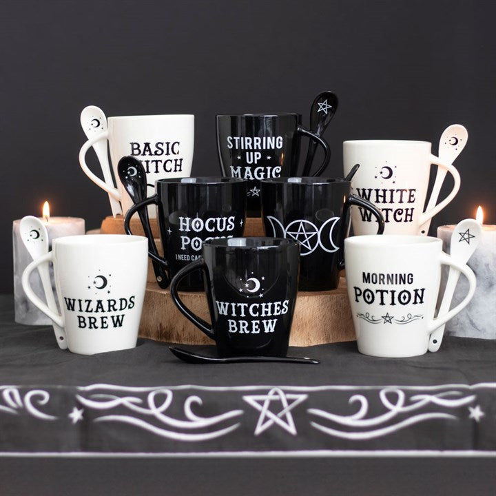 Witch and Wizard Couples Mug and Spoon Set – Witches Brew & Wizards Brew