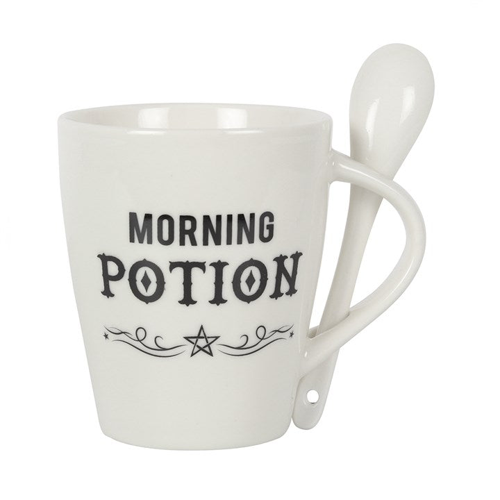 Morning Potion Mug and Spoon Set – Witch’s Daily Ritual Drinkware