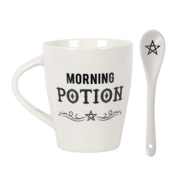 Morning Potion Mug and Spoon Set – Witch’s Daily Ritual Drinkware