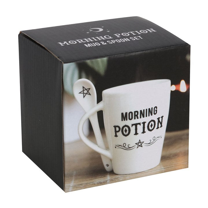 Morning Potion Mug and Spoon Set – Witch’s Daily Ritual Drinkware