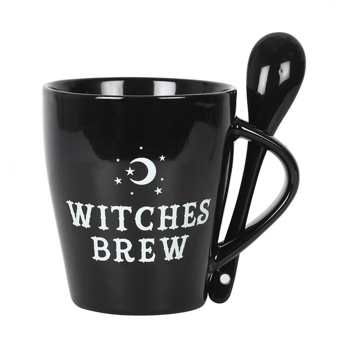 Witches Brew Mug and Spoon Set – Mystical Moon & Star Tea Cup